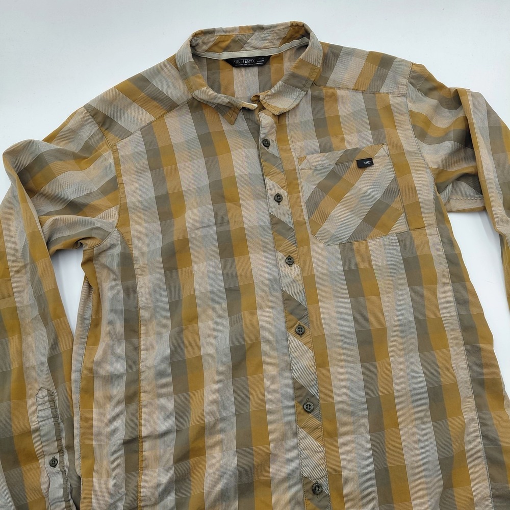 Arc'Teryx Peakline Shirt Plaid Button Down Long Sleeve Mens M Outdoor Read